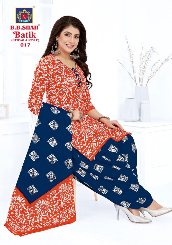 B B Shah Batik Vol 1 Ethnic Wear Wholesale Cotton Readymade Dress
